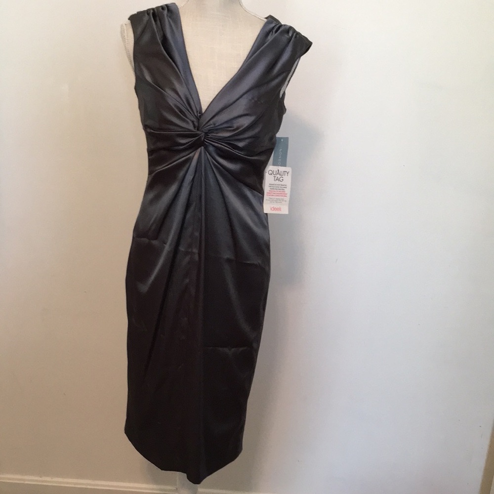 London times cocktail style dress in gray new with tag